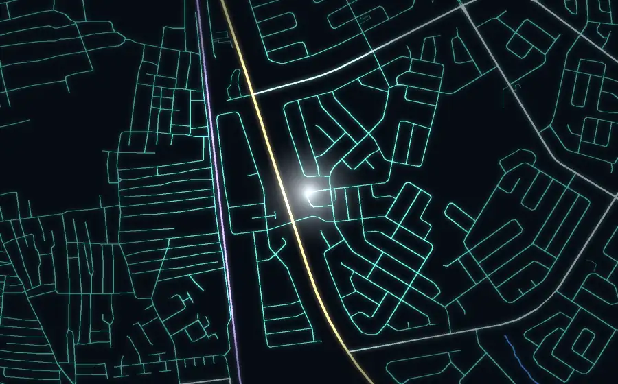 Street map of Lenasia South with a light for Amal Designz
