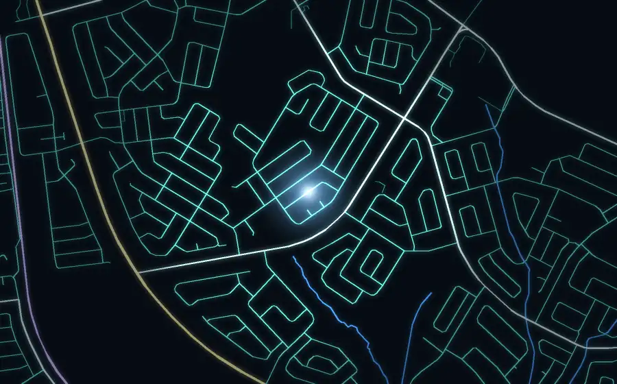 Street map of Lenasia South with a light for BMD Air Conditioning Services