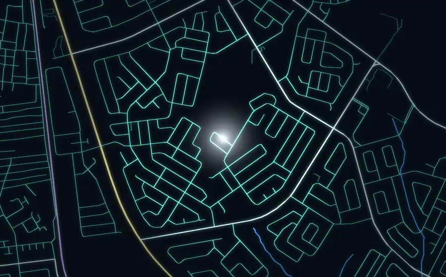 Street map of Lenasia South with a light for Cambrad Properties