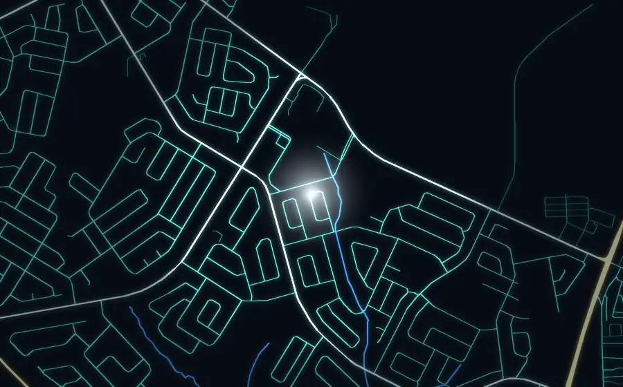 Street map of Lenasia South with a light for Dumaka Office Solutions