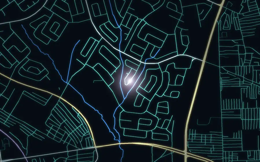 Street map of Lenasia South with a light for Everglow Jewelery