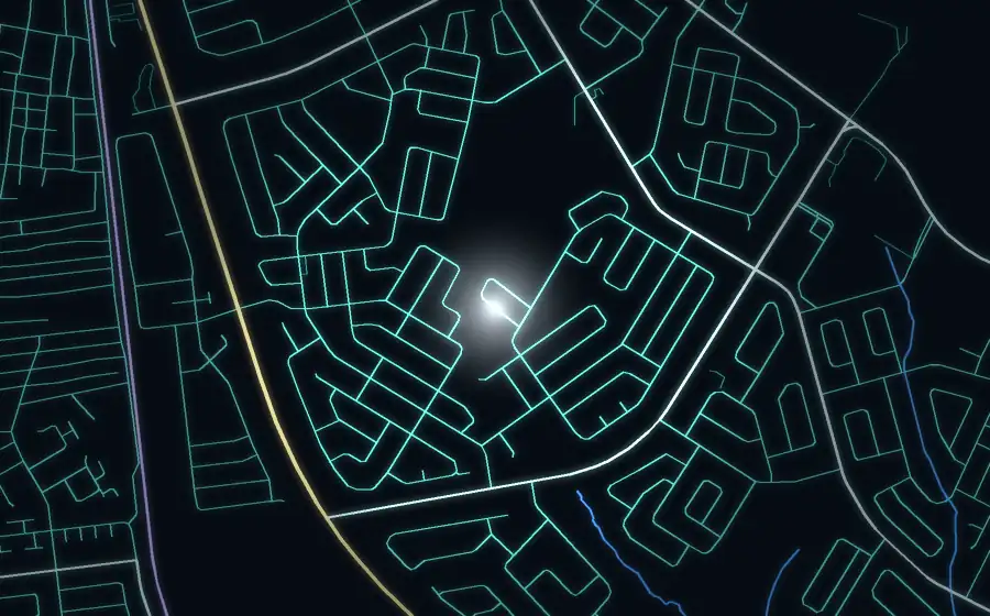 Street map of Lenasia South with a light for eXp Realty