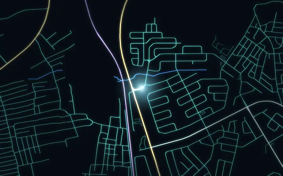 Street map of Lenasia South with a light for Express Tech Support