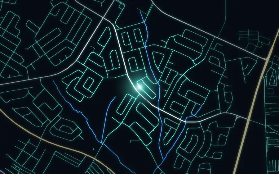 Street map of Lenasia South with a light for Farzana Khan Trading Solutions
