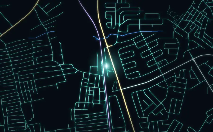 Street map of Lenasia South with a light for Go-Loco Detergents