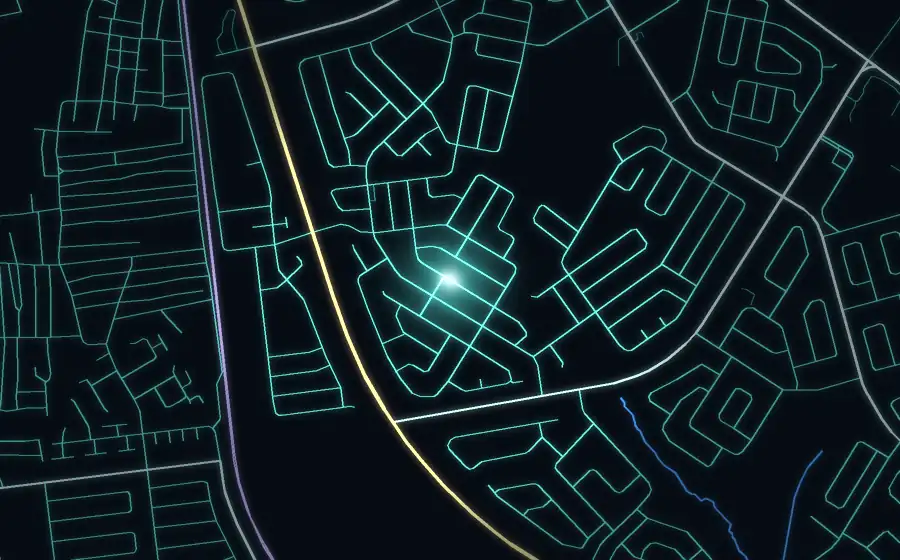 Street map of Lenasia South with a light for Hana's Online Store