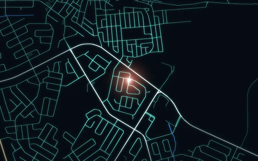Street map of Lenasia South with a light for JEETSAUTOSPORT