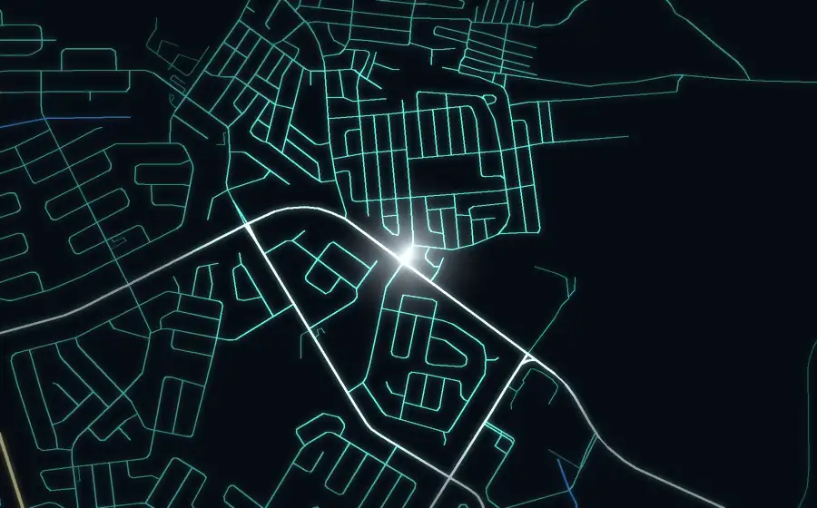 Street map of Lenasia South with a light for Lancaster Lodge