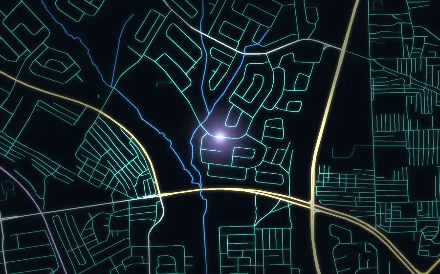 Street map of Lenasia South with a light for Little Vessels Day Care