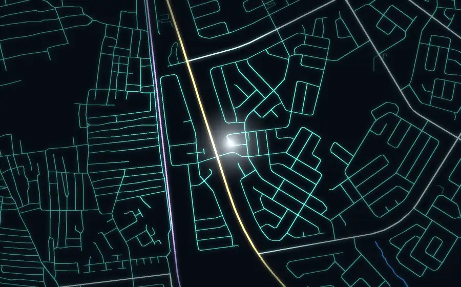 Street map of Lenasia South with a light for M&R Packaging