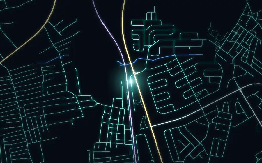 Street map of Lenasia South with a light for Madu's Pet Food & Supplies