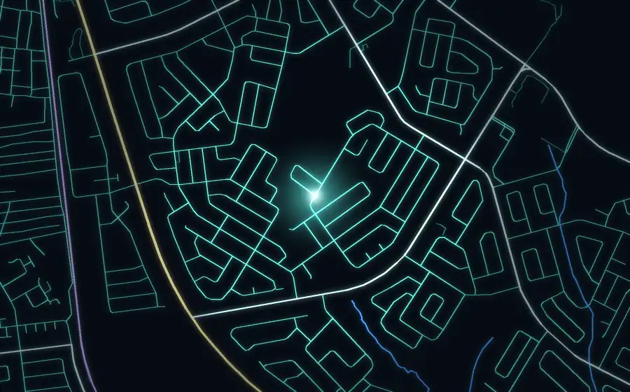 Street map of Lenasia South with a light for Naeems Best Bargains