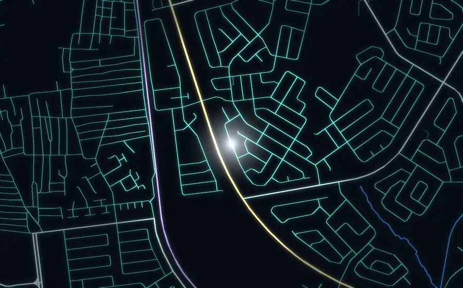 Street map of Lenasia South with a light for On-Time Transfers, Tours and Bus Hire