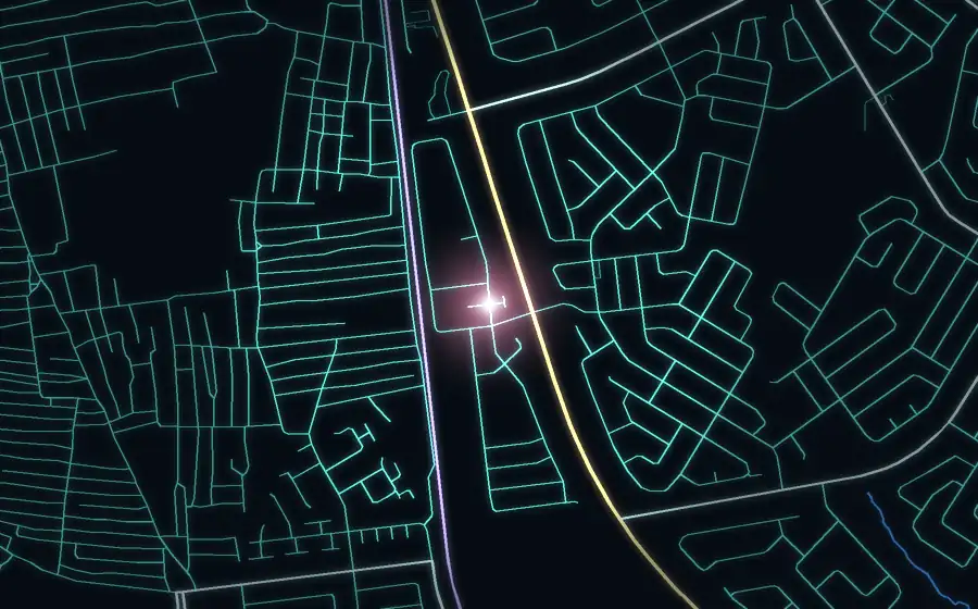 Street map of Lenasia South with a light for Pali's Vision Hair and Beauty Salon