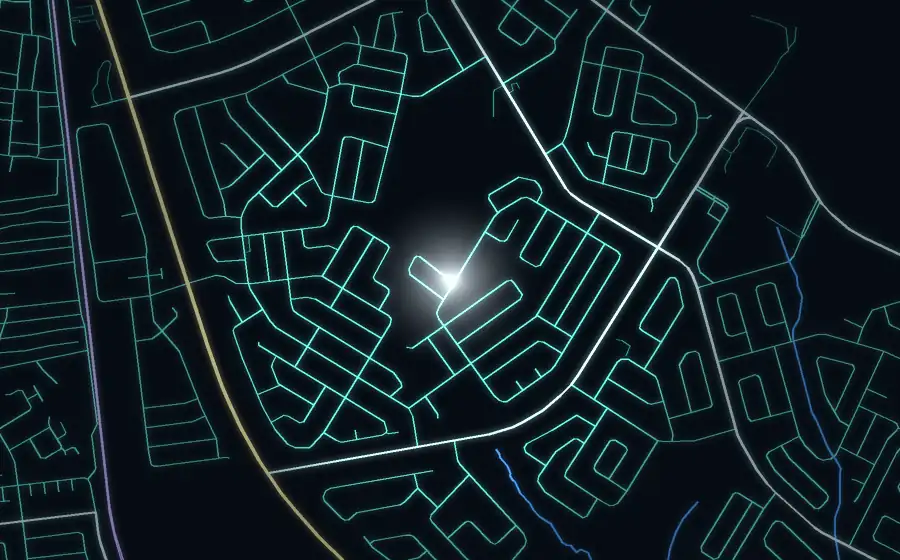 Street map of Lenasia South with a light for Rosh Fire (Pty) Ltd
