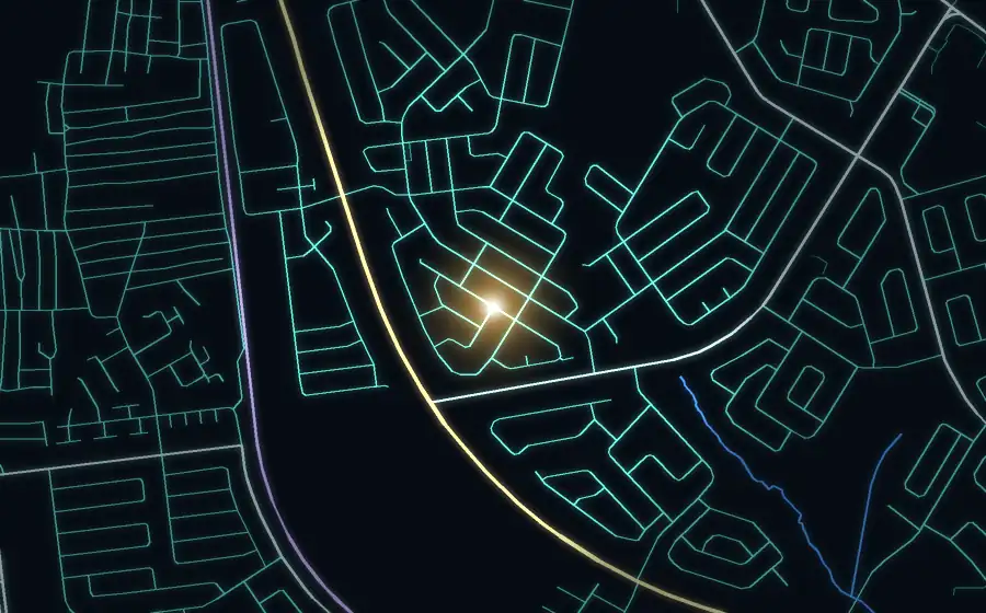 Street map of Lenasia South with a light for Something Different with BELL'Z