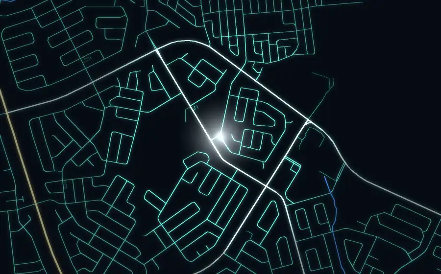 Street map of Lenasia South with a light for Statz Corporate Services