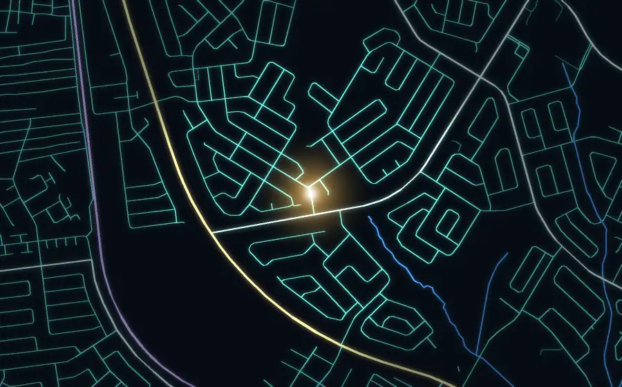 Street map of Lenasia South with a light for Tasty Bakes Homemade Treats