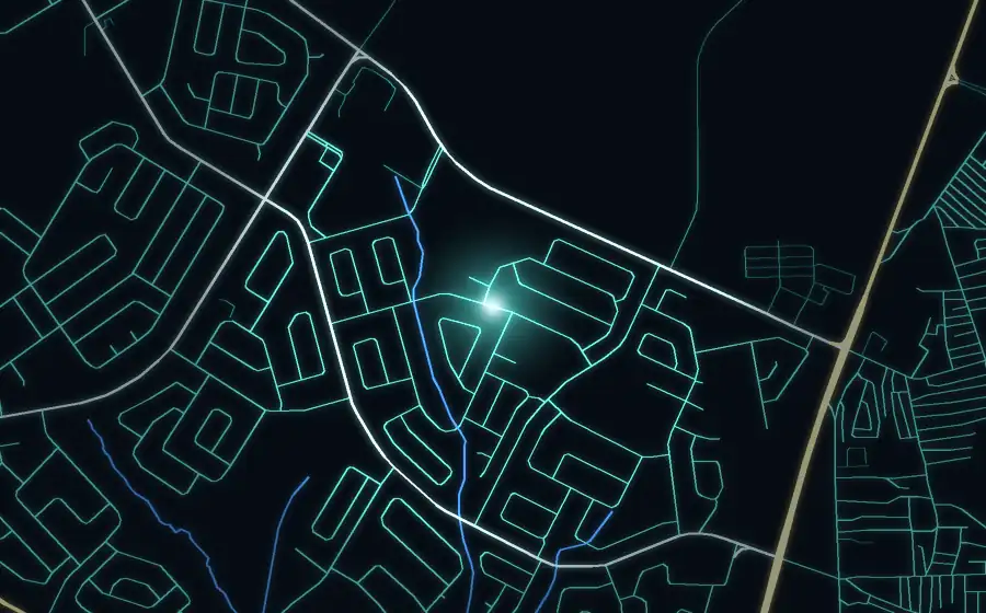 Street map of Lenasia South with a light for Tessa's Stationery & Goods