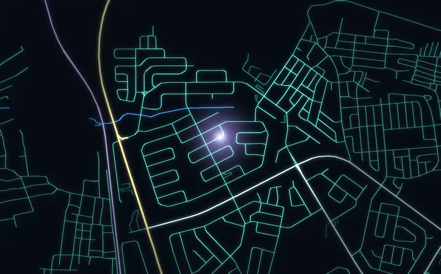 Street map of Lenasia South with a light for The Nexus Learning Tuition Academy